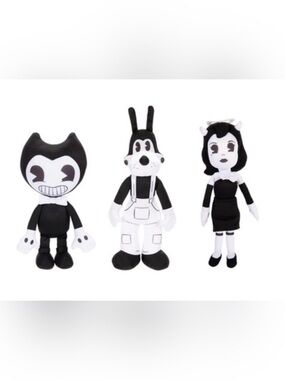 Jakks Pacific Bendy and The Ink Machine Plush Set of 3 Bendy Boris Alice nwt